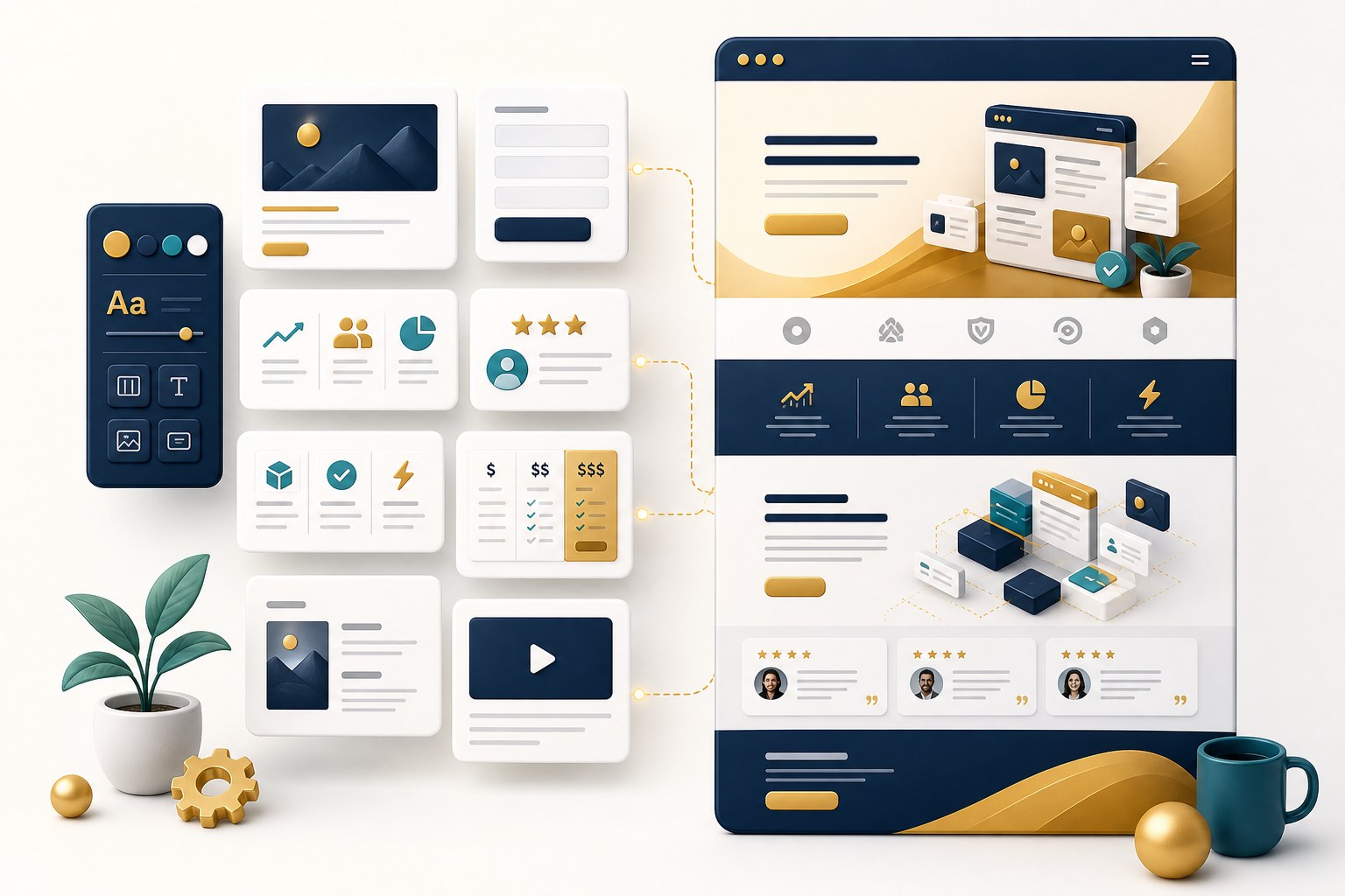 Reusable website section system
